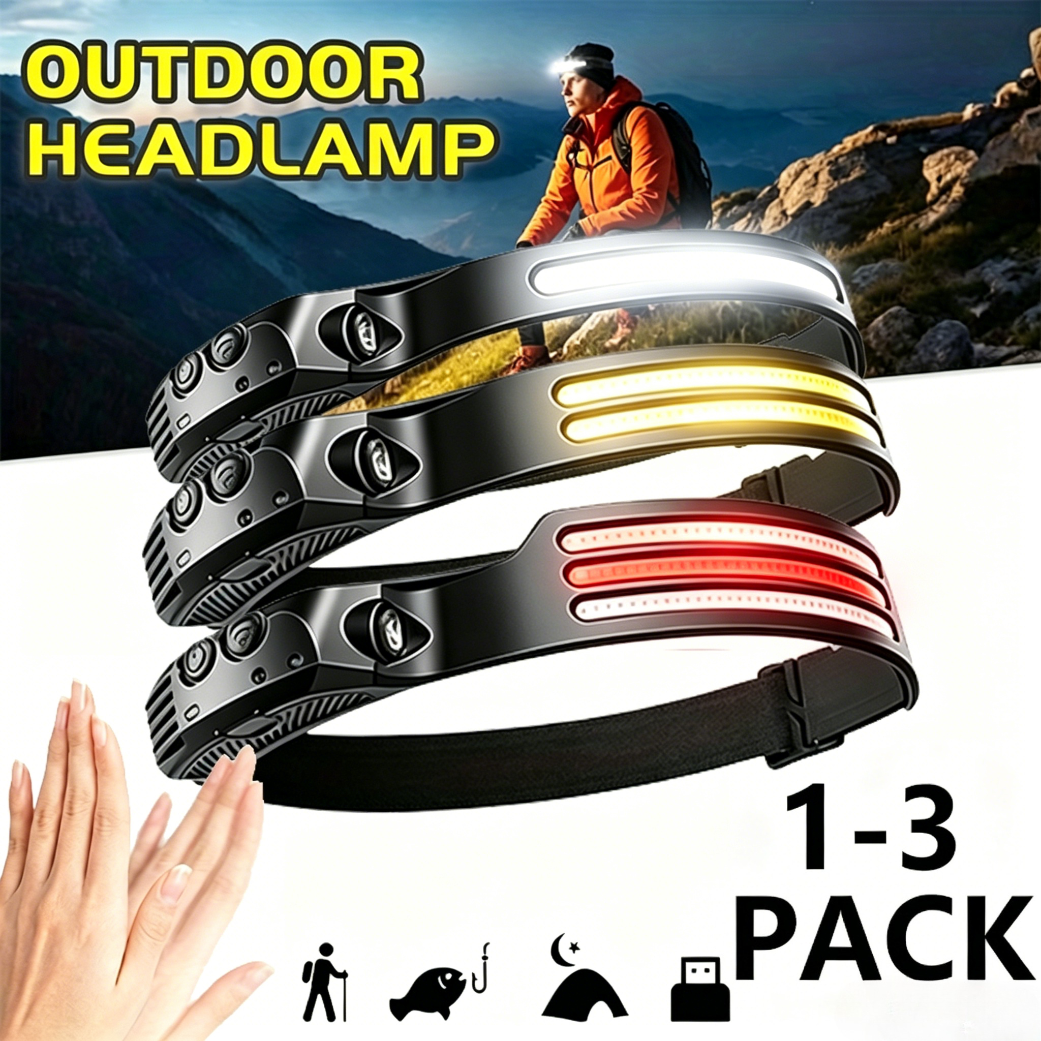 Camping Cooking Fish - Super Bright Motion Sensor LED Headlamp