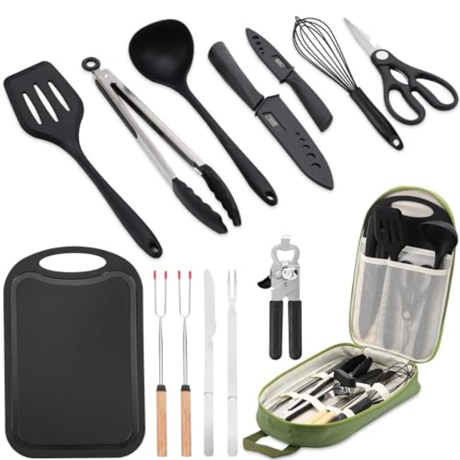Camping Cooking Kit - Camping Essentials Cookware Cooking Utensils Set
