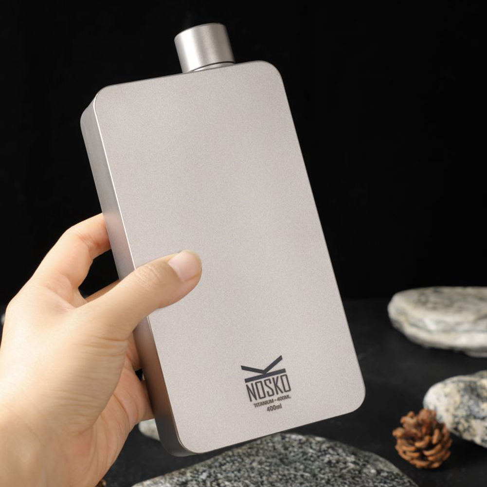 Mess Kit Titanium - Titanium Wine Flask Set with Funnel,