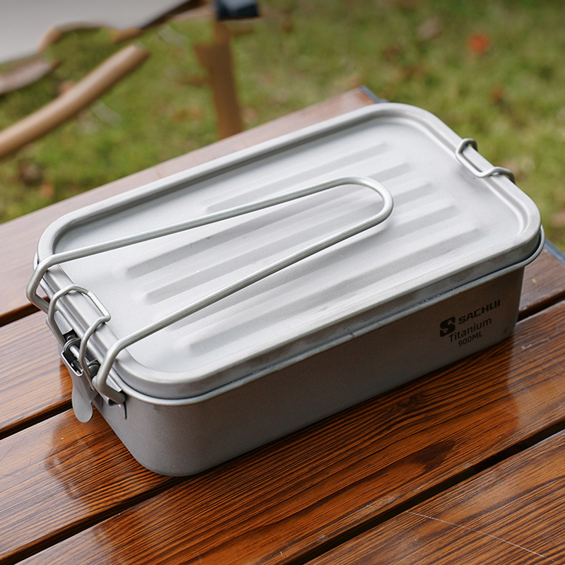 Mess Kit Titanium - 900ml Sealed Titanium Lunch Canteen Box
