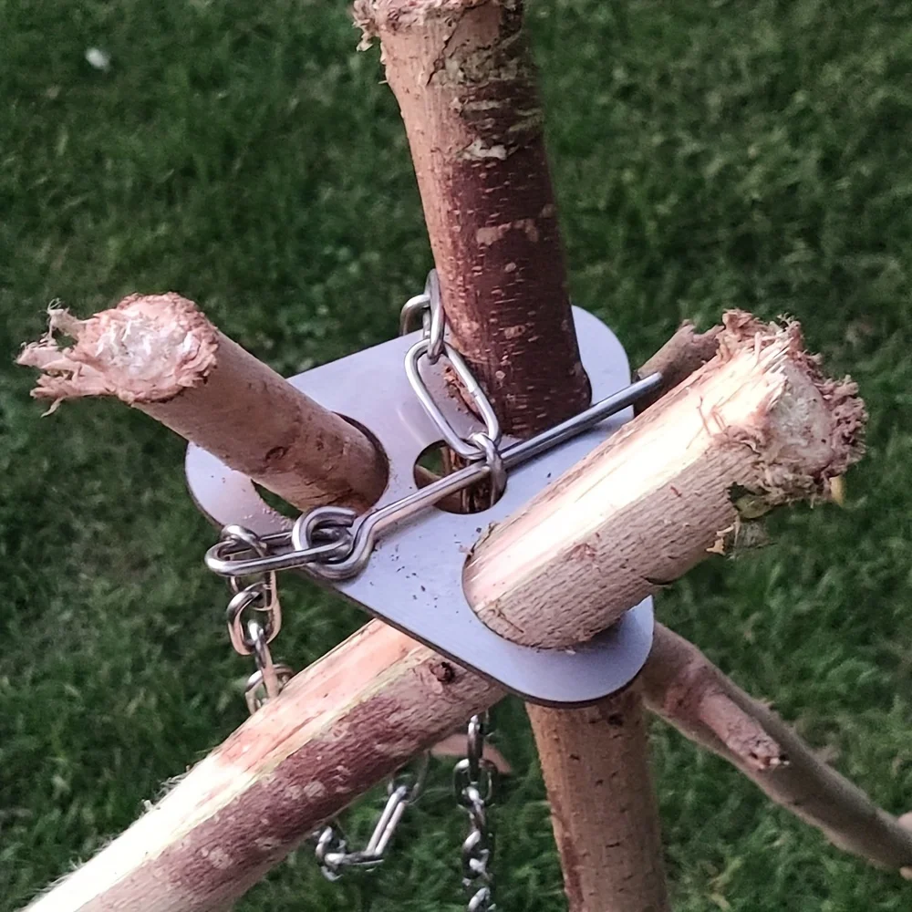 Camping Hanging Cooking Pot - Outdoor BBQ Tripod Portable Detachable Hanging