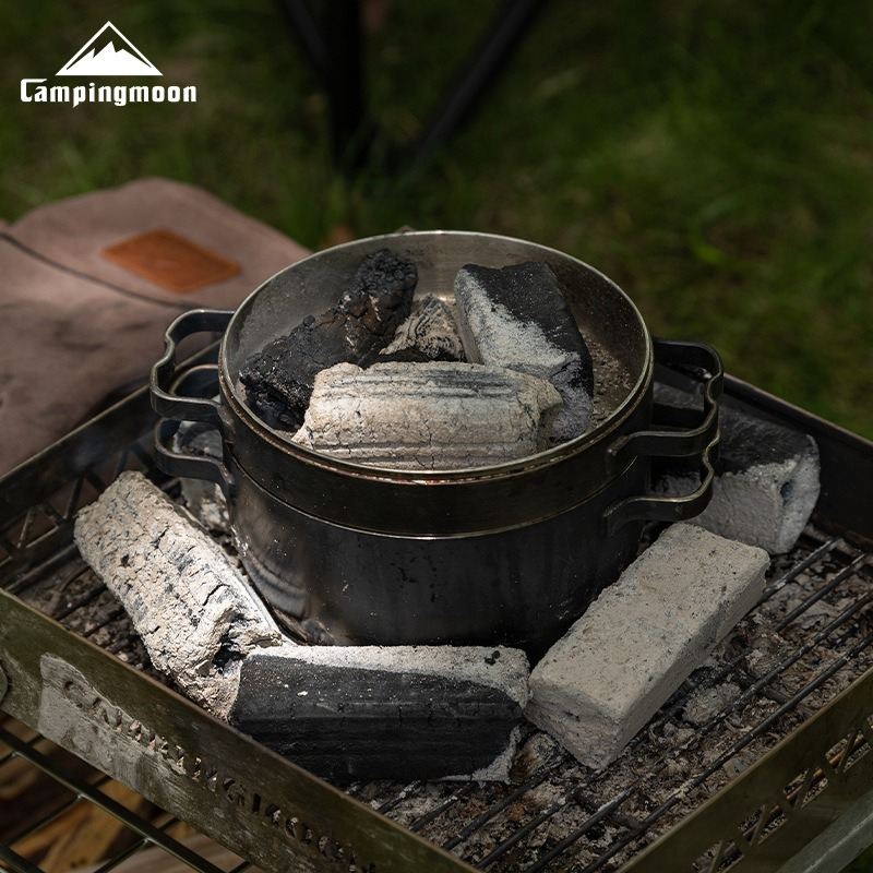 Camping Hanging Cooking Pot - CAMPINGMOON DO-25 Multi functional Thickened 304