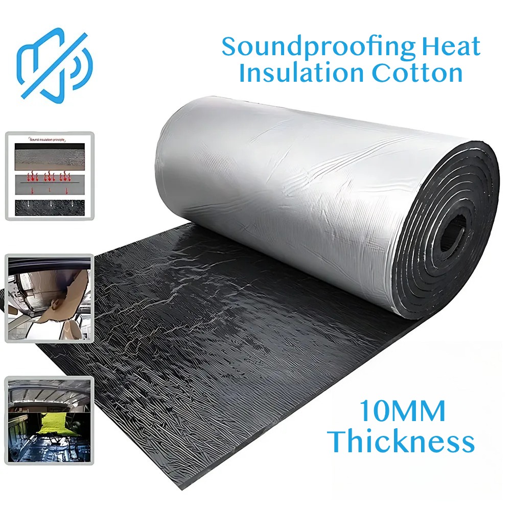Aluminum Foil Heavy Duty - 10mm Car Soundproofing Heat Insulation Cotton