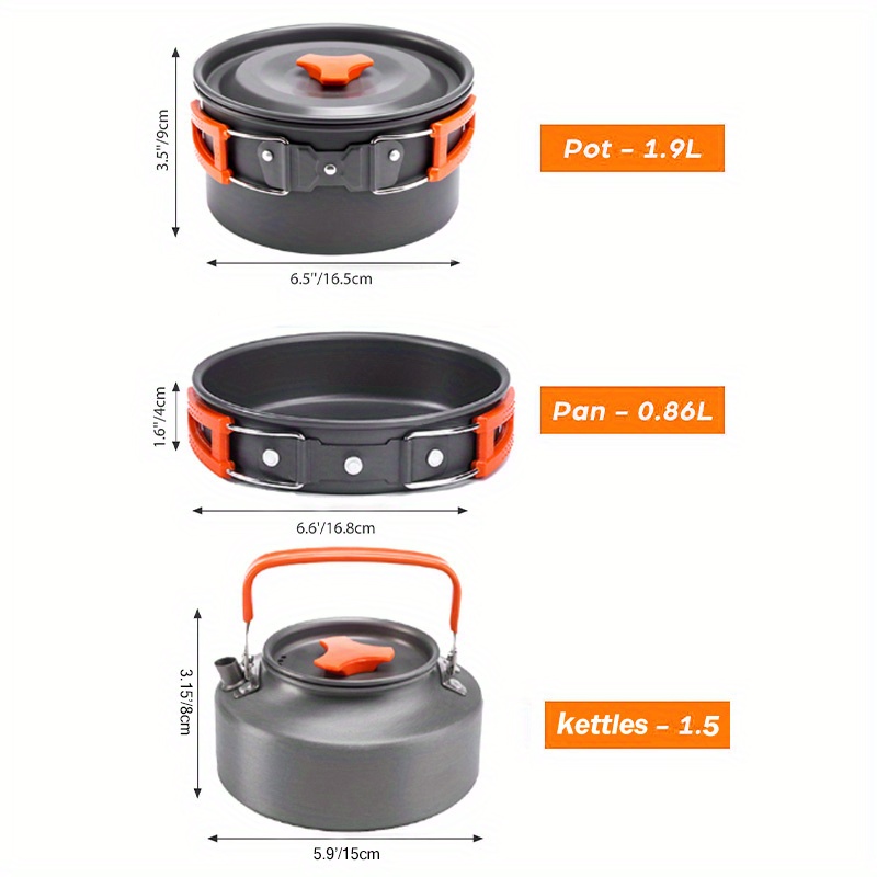 17pcs Camping Cookware Set, Po - Camping Cooking Propane recensione e prezzo