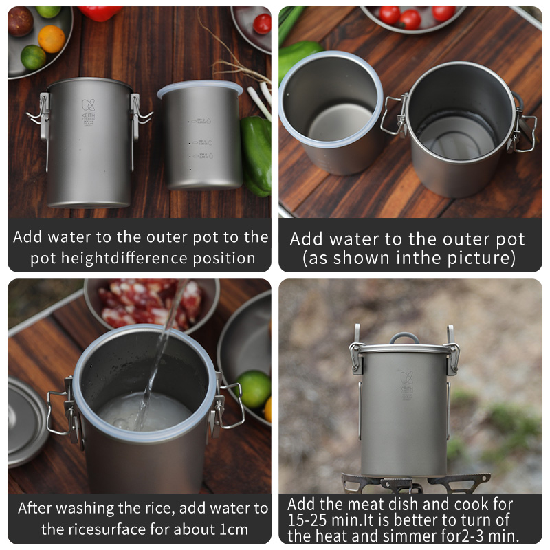 KEITH Pure Titanium Rice Cooke - Camping Cooking Pot recensione e prezzo