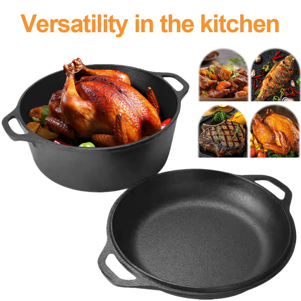 2 in 1 Cast Iron Dutch Oven Po - Camp Dutch Oven Cast recensione e prezzo