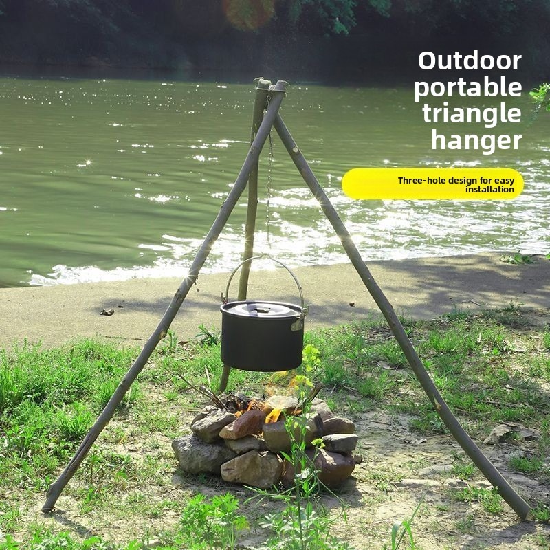 Outdoor BBQ Tripod Portable De - Camping Hanging Cooking Pot recensione e prezzo