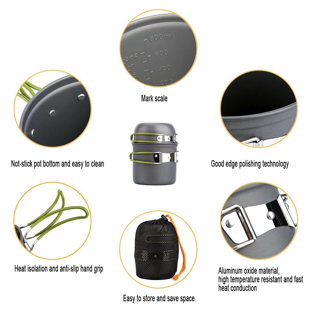 Camping Cookware Mess Kit Ultr - Camping Cooking Kit recensione e prezzo