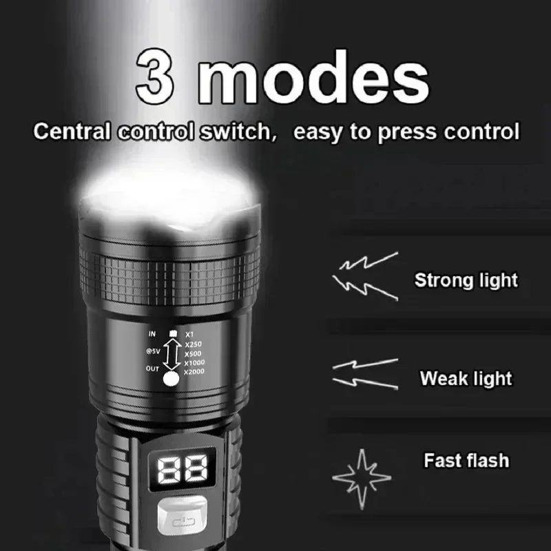 Rechargeable LED Flashlight 10 - Camping Cooking Fish recensione e prezzo