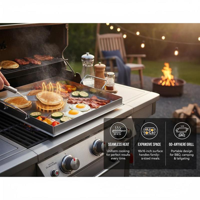 Universal Flat Top Griddle 18x - Camping Cooking Plate recensione e prezzo