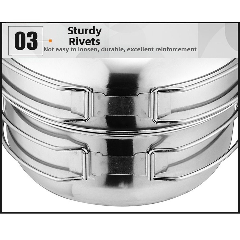 5Pcs 304 Stainless Steel Campi - Camping Cooking Pot recensione e prezzo