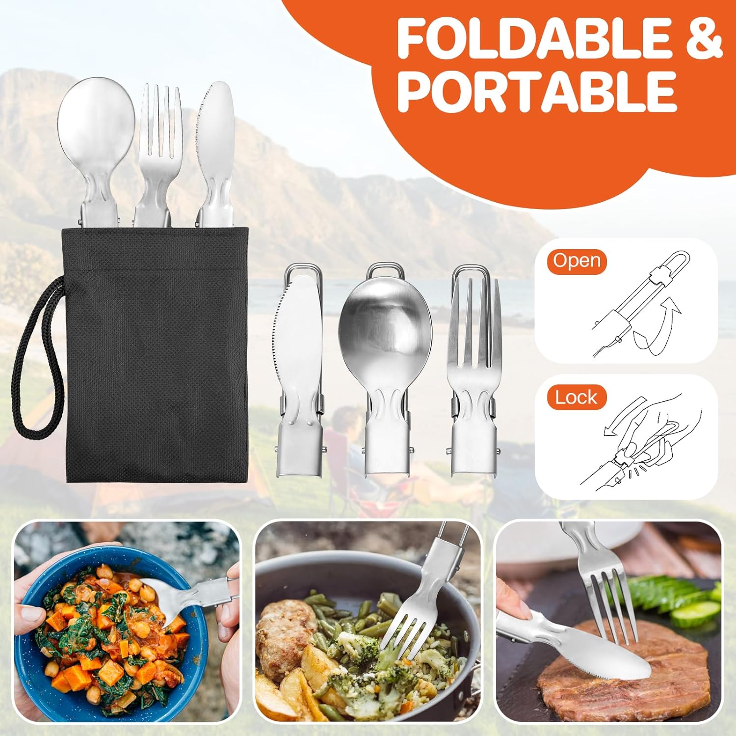 Non-Stick Camping Cookware Set - Camping Cooking Kit recensione e prezzo