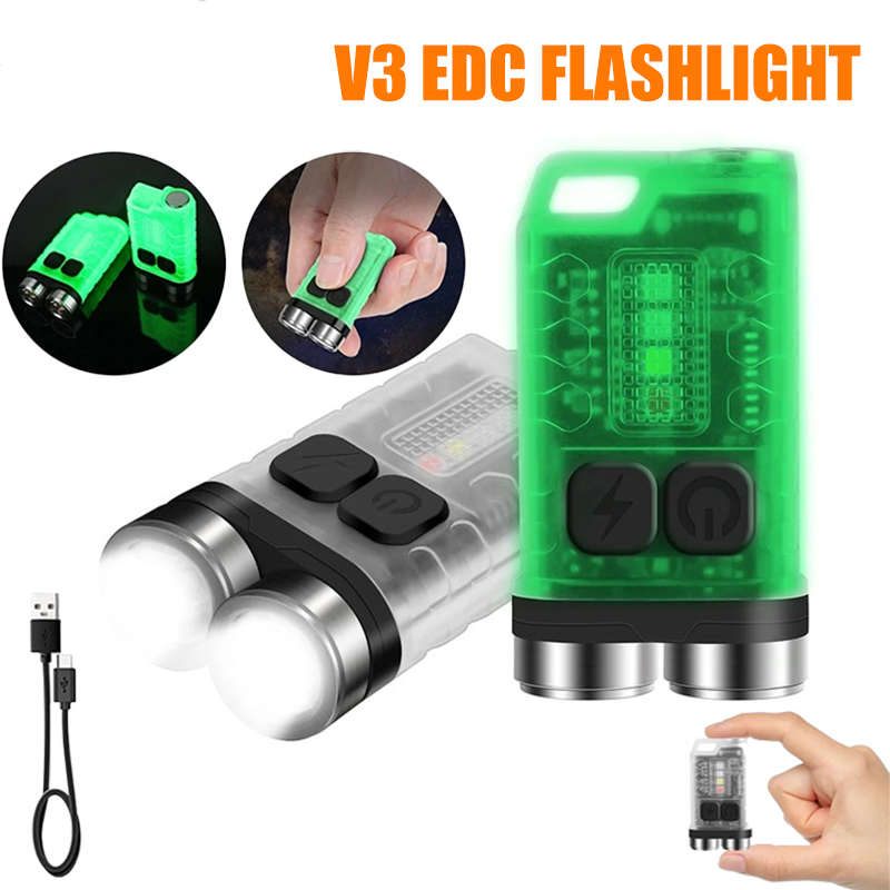 V3 EDC Flashlight Mini Keychai - Camping Cooking Fish recensione e prezzo