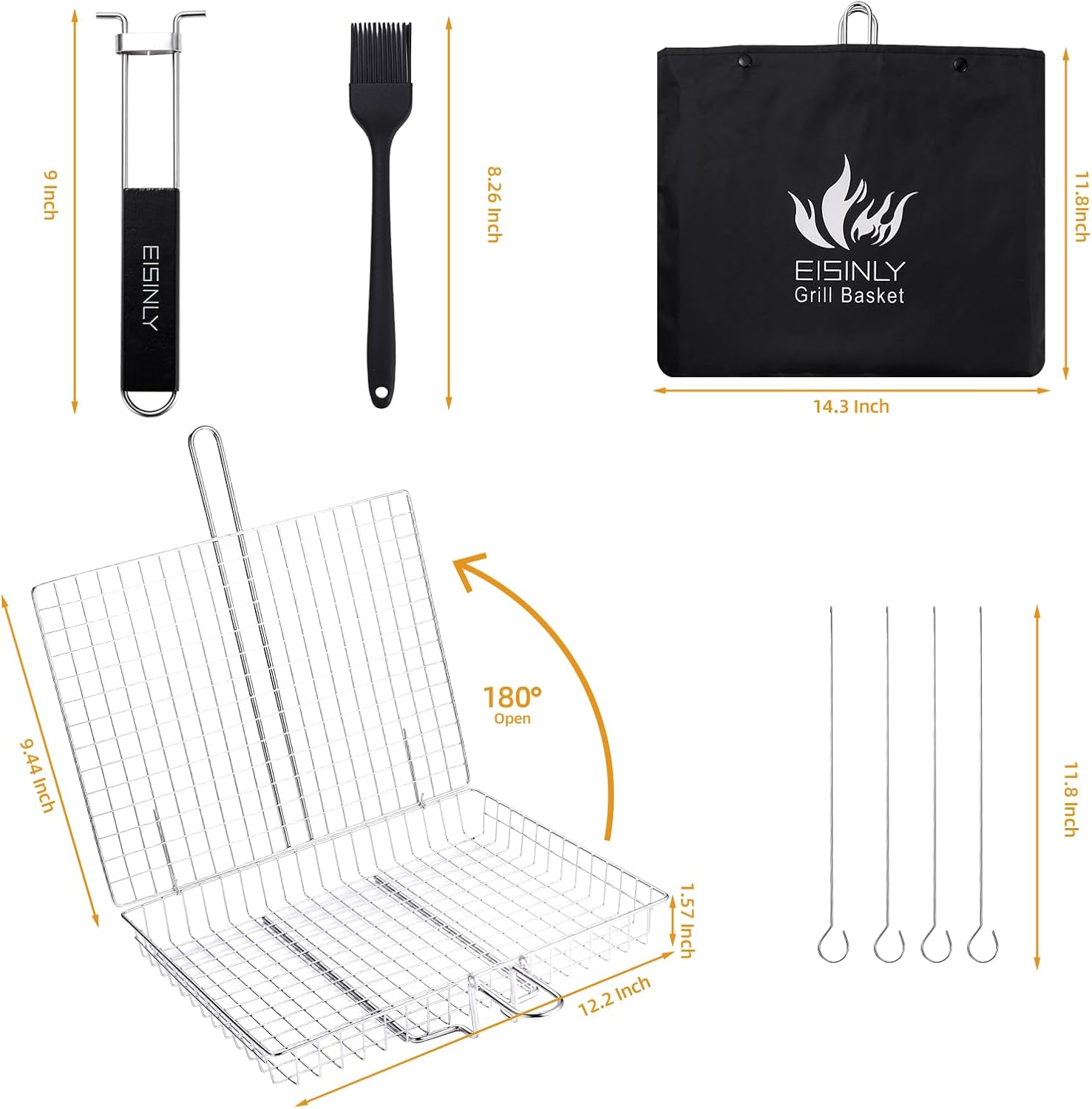Portable Grill Basket for Outd - Camping Cooking Vegetables recensione e prezzo