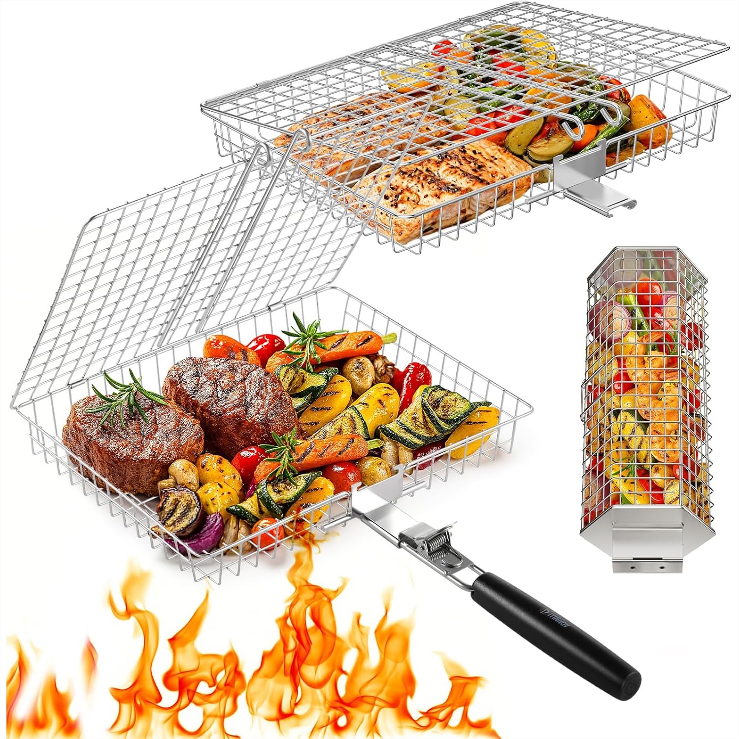Grill Baskets For Outdoor Gril - Camping Cooking Gifts recensione e prezzo