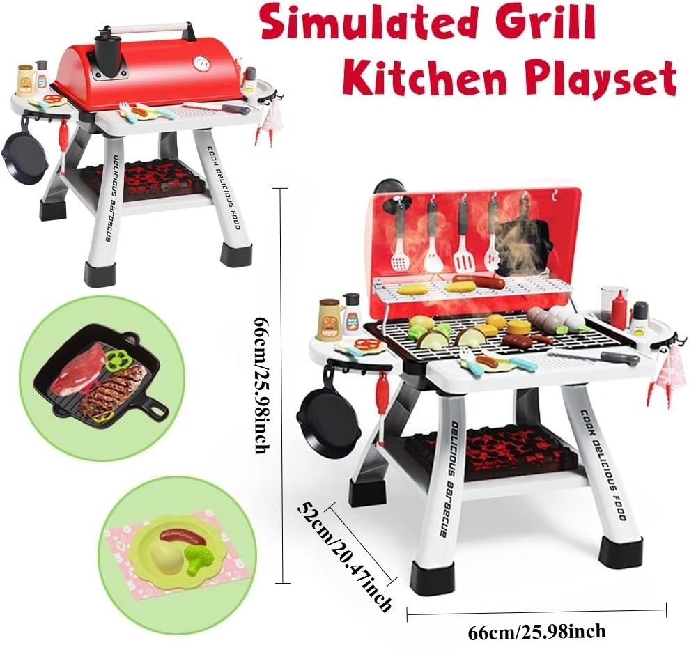 Kids BBQ Grill Playset Play Ki - Camping Cooking Gifts recensione e prezzo