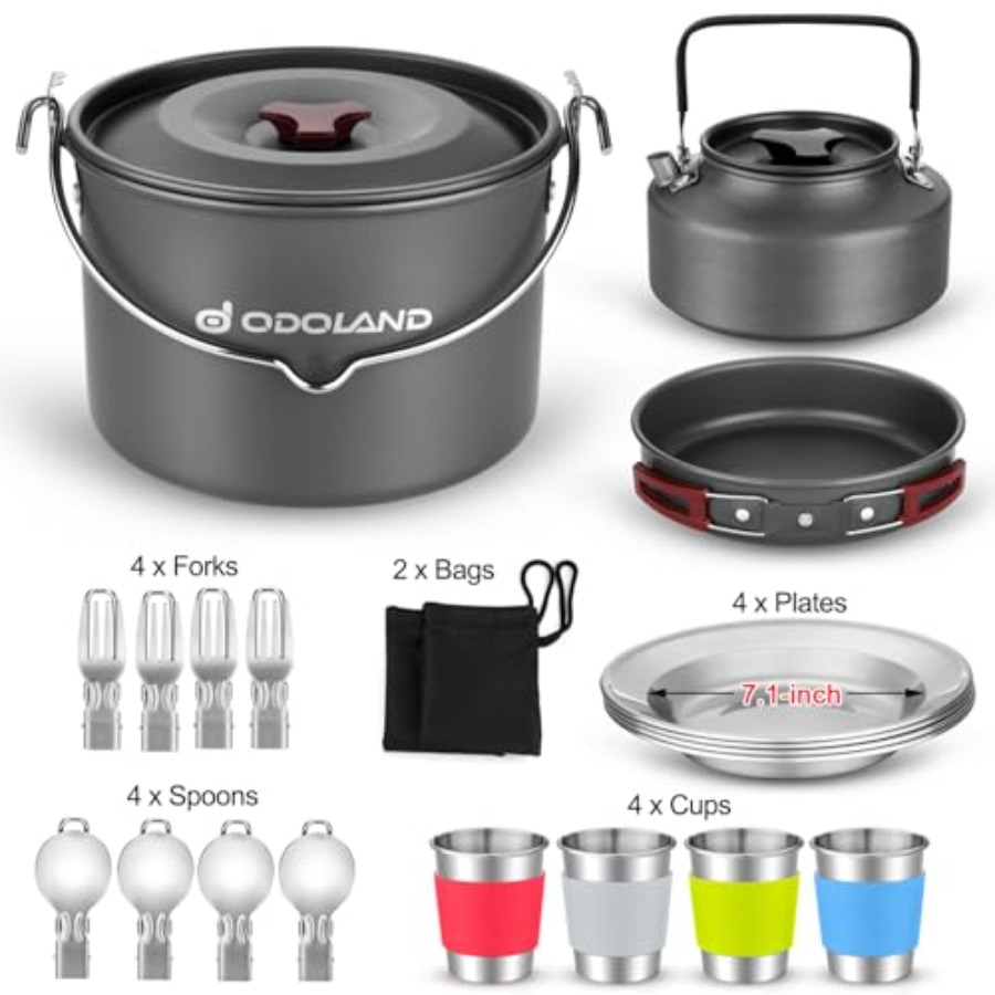 22pcs Camping Cookware Mess Ki - Camping Hanging Cooking Pot recensione e prezzo