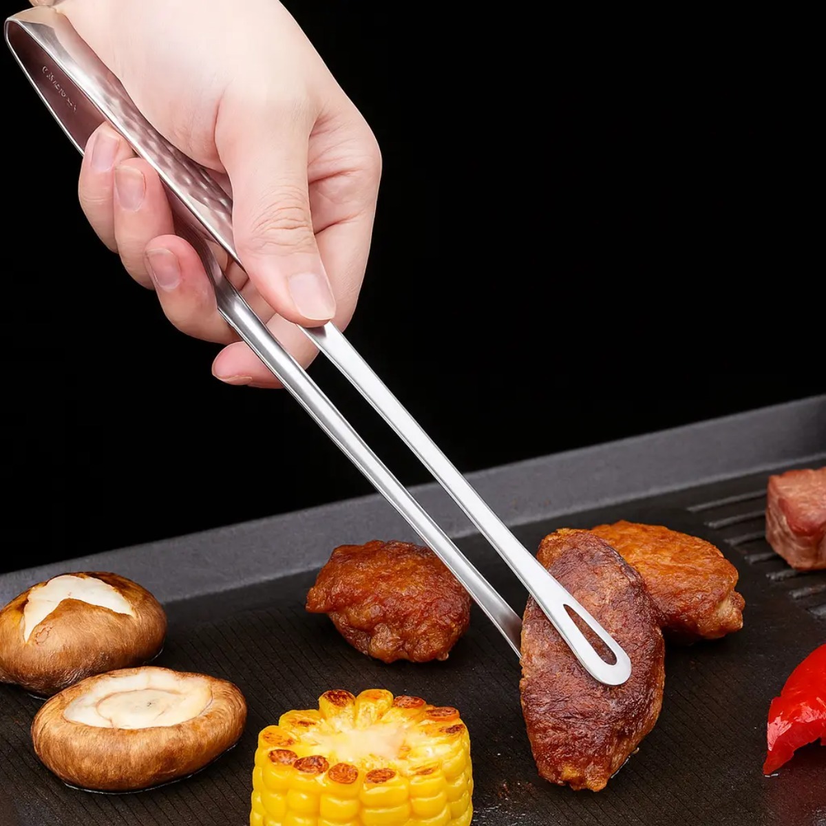 Stainless Steel Korean BBQ Gri - Camping Cooking Vegetables recensione e prezzo