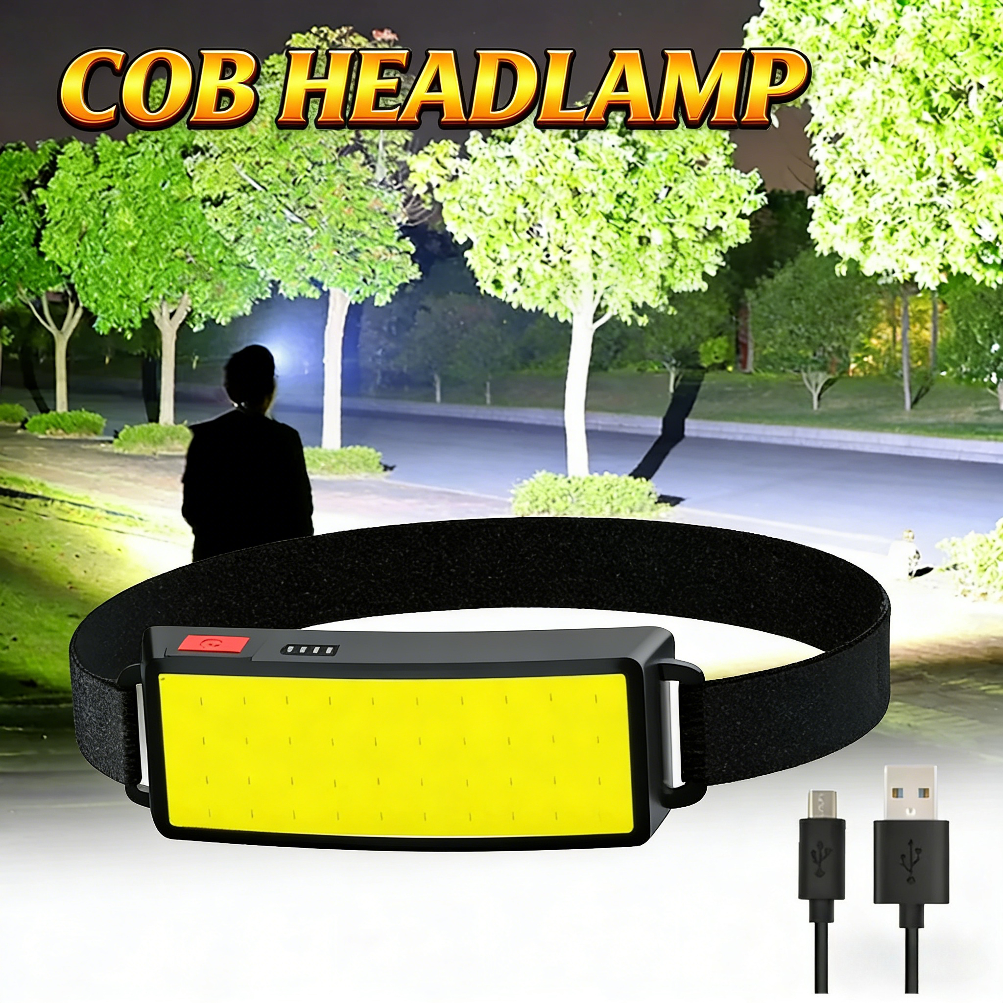 COB Portable LED Headlights Ou - Camping Cooking Fish recensione e prezzo