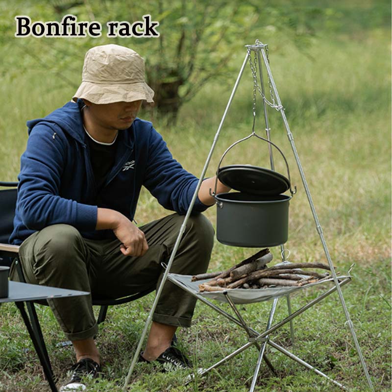 Camping Bonfire Tripod Portabl - Camping Hanging Cooking Pot recensione e prezzo