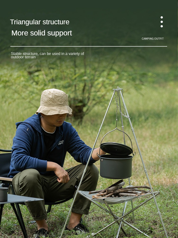 Camping Bonfire Tripod Portabl - Camping Hanging Cooking Pot recensione e prezzo
