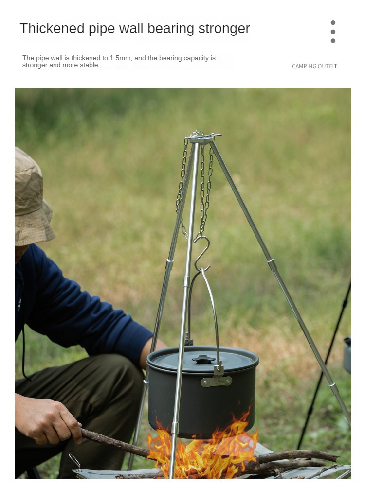Camping Bonfire Tripod Portabl - Camping Hanging Cooking Pot recensione e prezzo