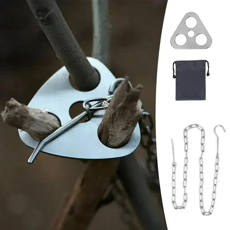 1pc Camping Hanging Tripod W/  - Camping Hanging Cooking Pot recensione e prezzo