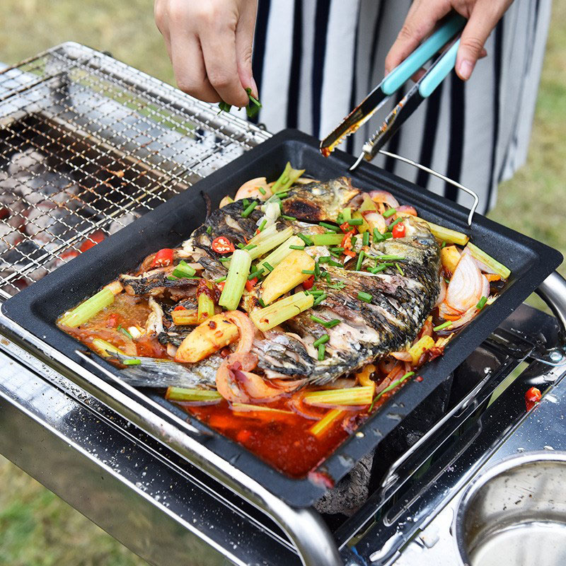 Outdoors Thick Square Grill Pa - Camping Cooking Pot recensione e prezzo