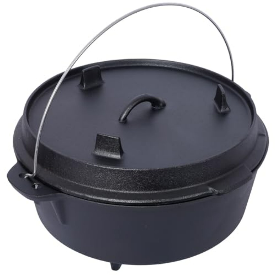 Pre-Seasoned Cast Iron Dutch O - Camp Dutch Oven Cast recensione e prezzo
