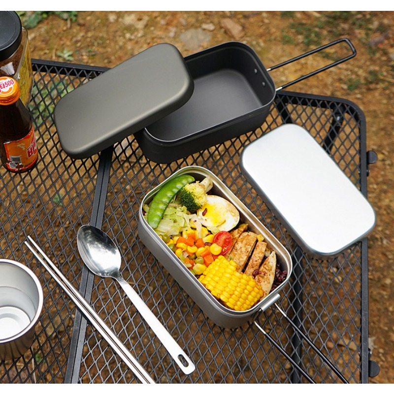 1PC Outdoor Aluminum Lunch Box - Camping Cooking Flame recensione e prezzo