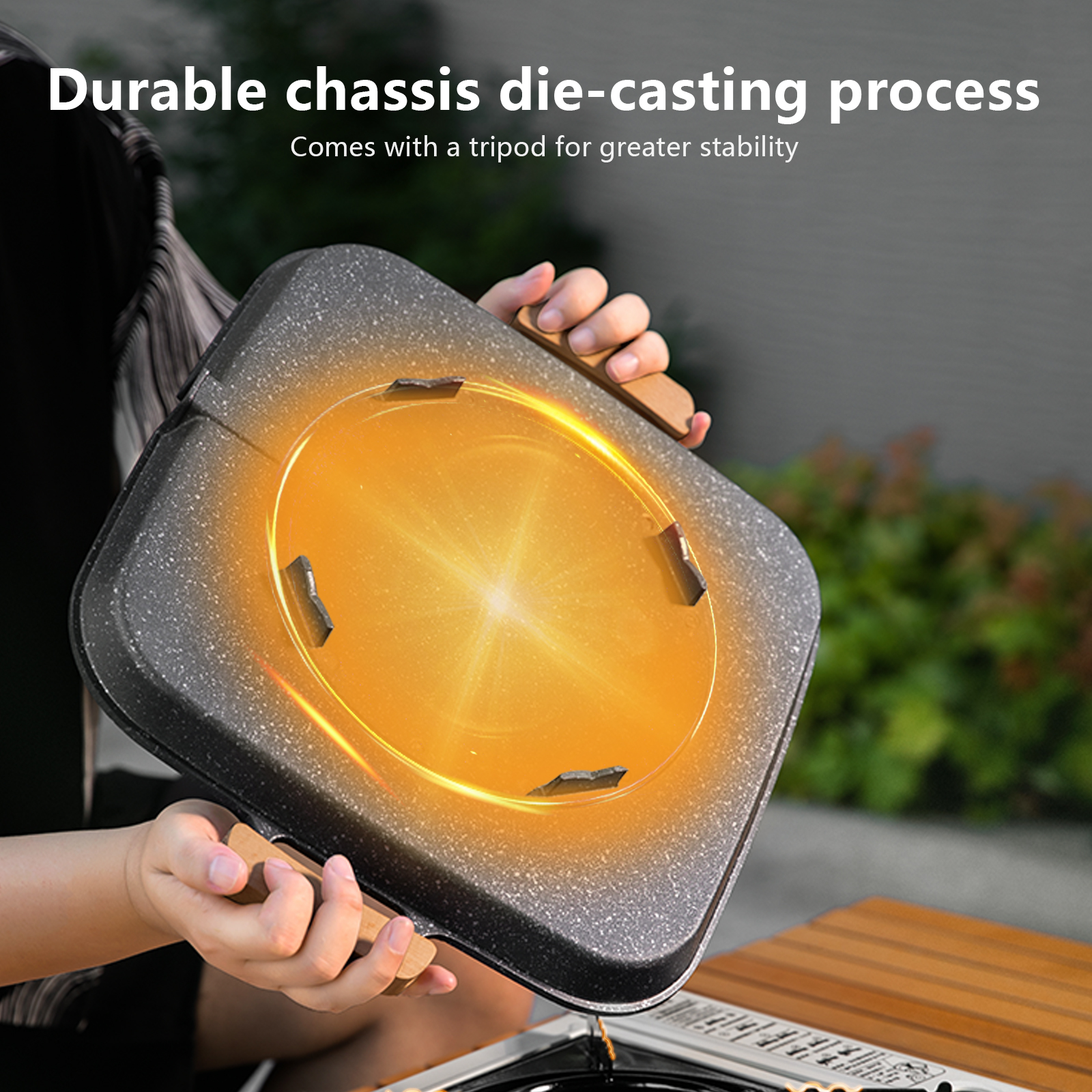 BISINNA Square BBQ Grill Pan N - Camping Cooking Pot recensione e prezzo