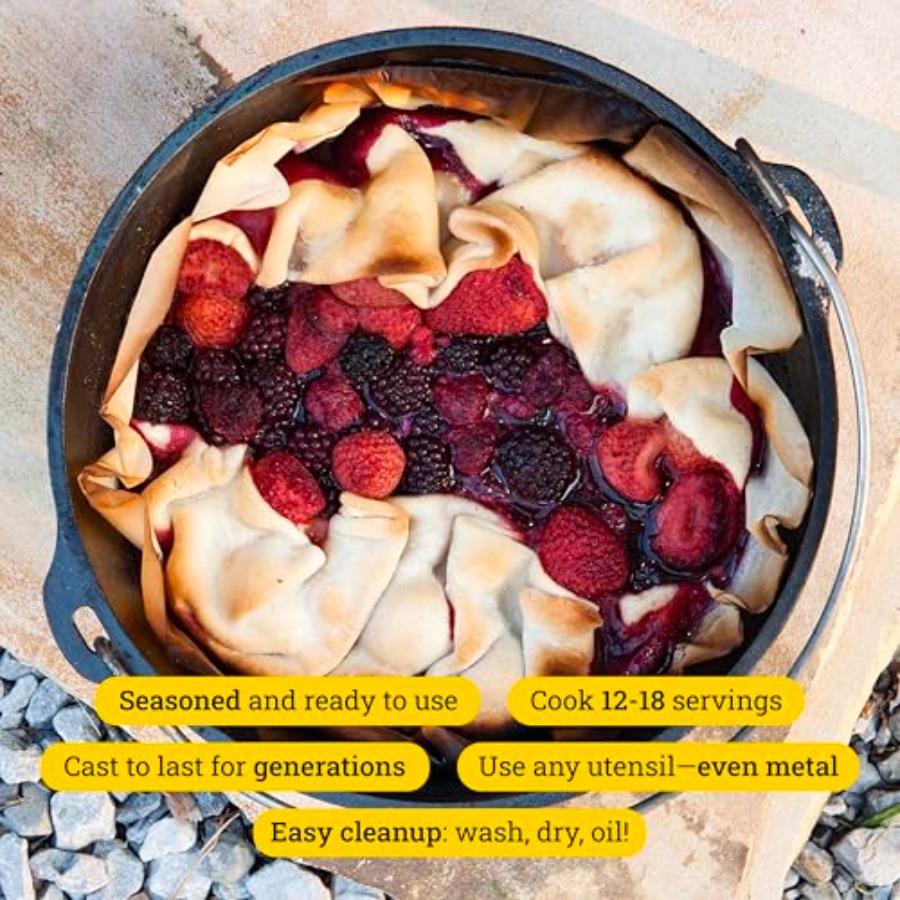 6Quart PreSeasoned Cast Iron C - Camp Dutch Oven Cast recensione e prezzo