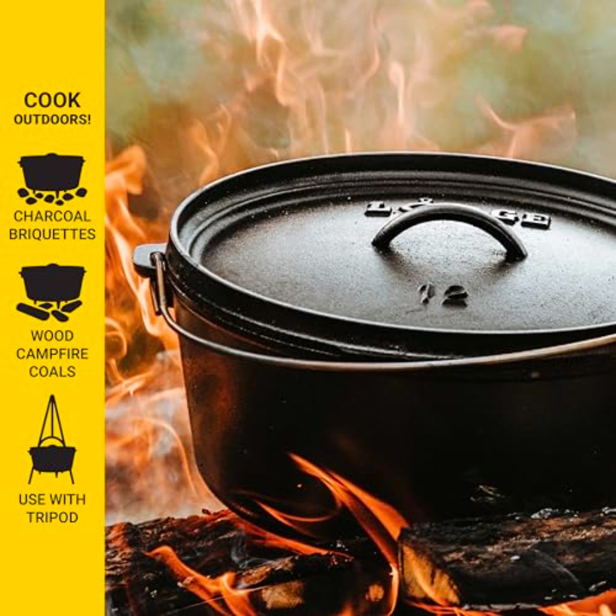 6Quart PreSeasoned Cast Iron C - Camp Dutch Oven Cast recensione e prezzo