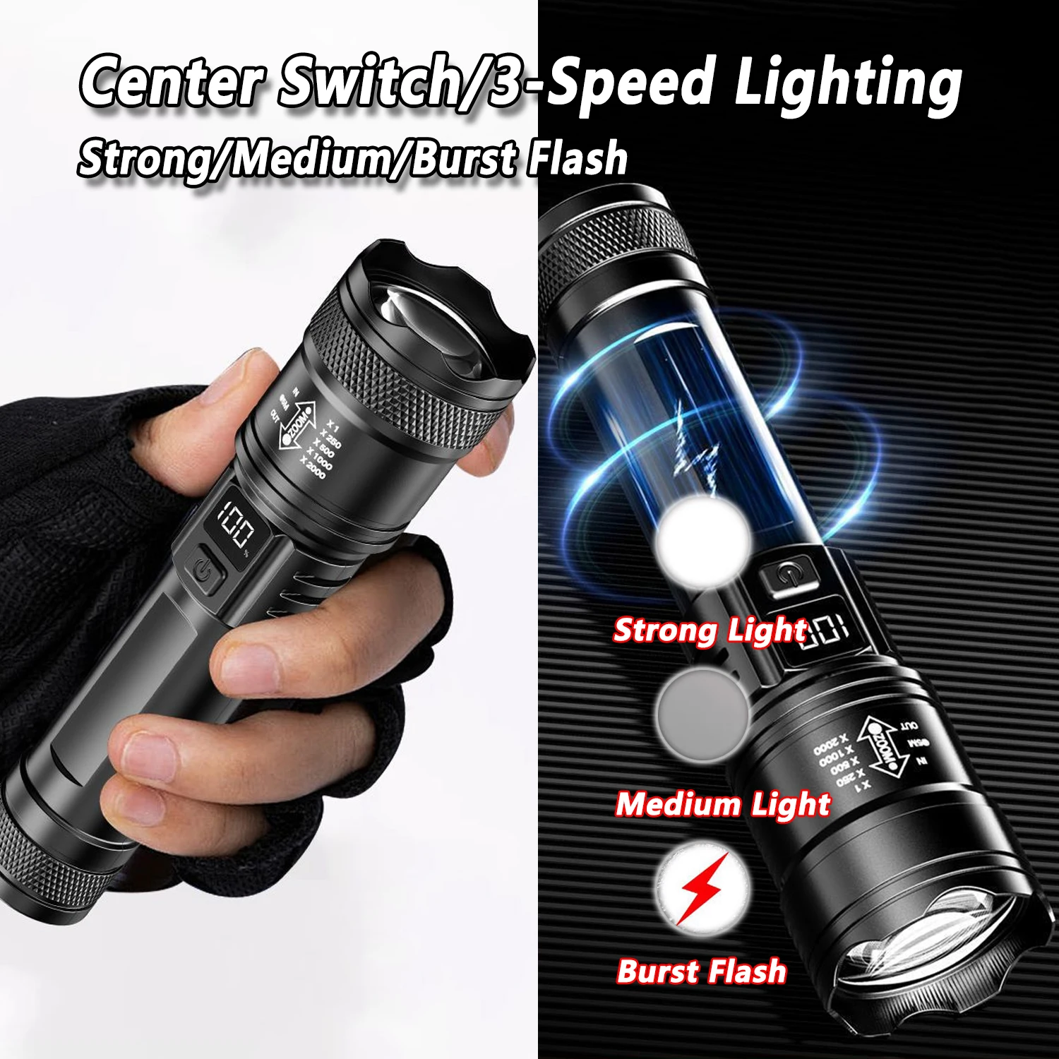 Ultra Bright LED Flashlight 20 - Camping Cooking Fish recensione e prezzo