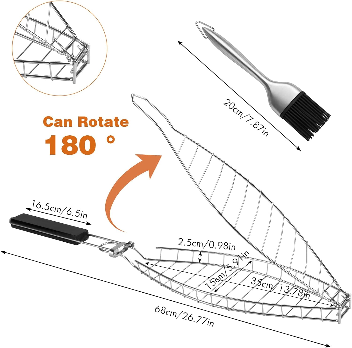 Fish Grill Basket Heavy Duty S - Camping Cooking Vegetables recensione e prezzo