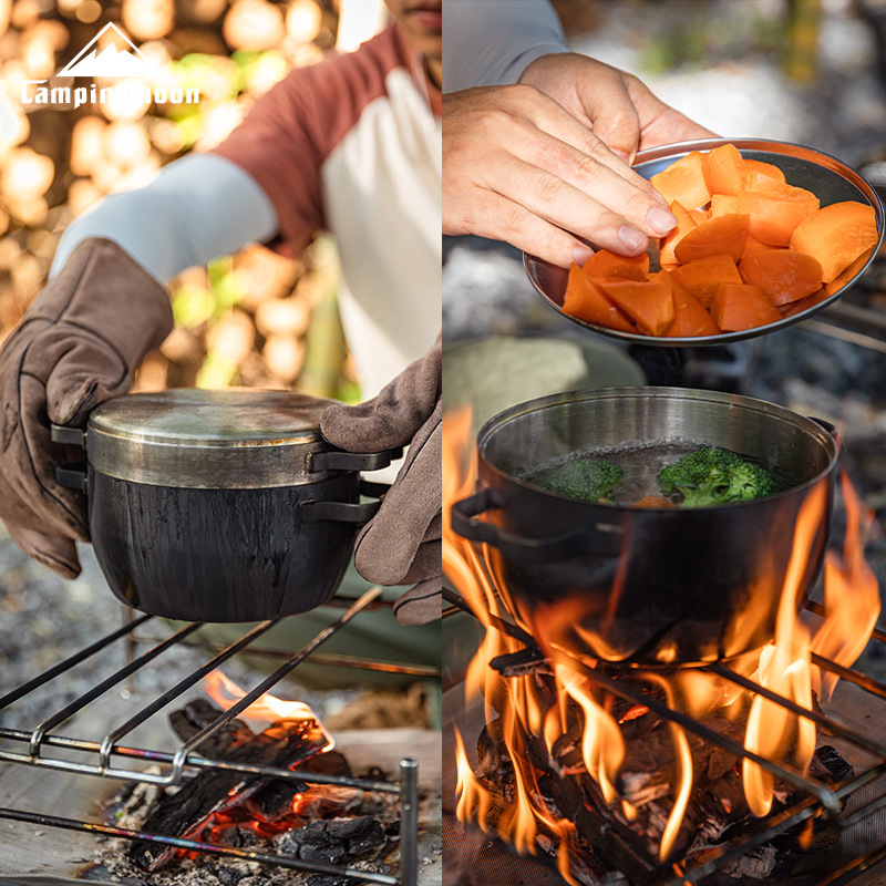 CAMPINGMOON DO-25 Extra-Thick  - Camping Hanging Cooking Pot recensione e prezzo