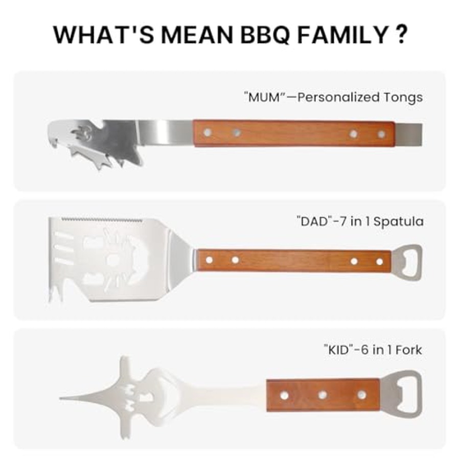 7 in 1 Stainless Steel BBQ Acc - Camping Cooking Gifts recensione e prezzo