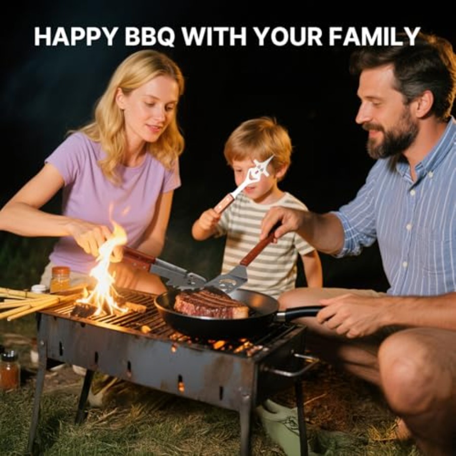 7 in 1 Stainless Steel BBQ Acc - Camping Cooking Gifts recensione e prezzo