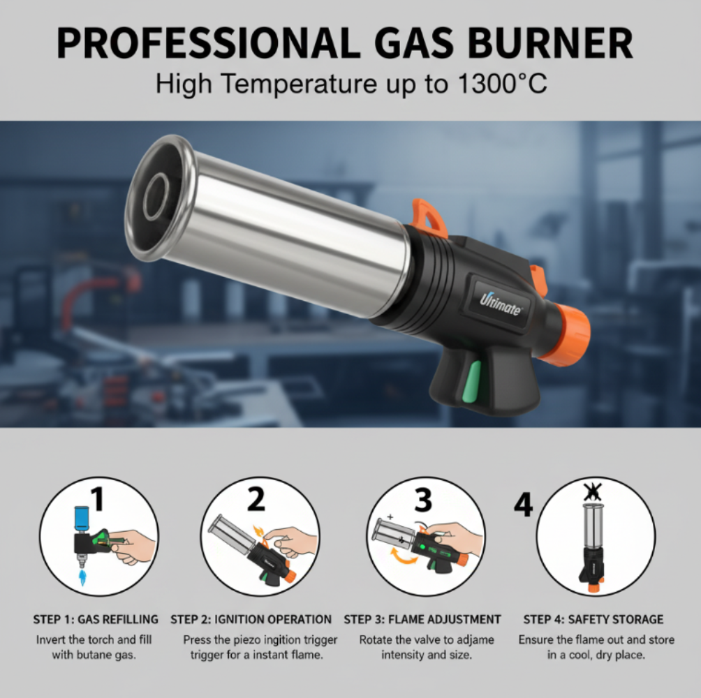 Portable Metal Butane Gas Torc - Camping Cooking Flame recensione e prezzo