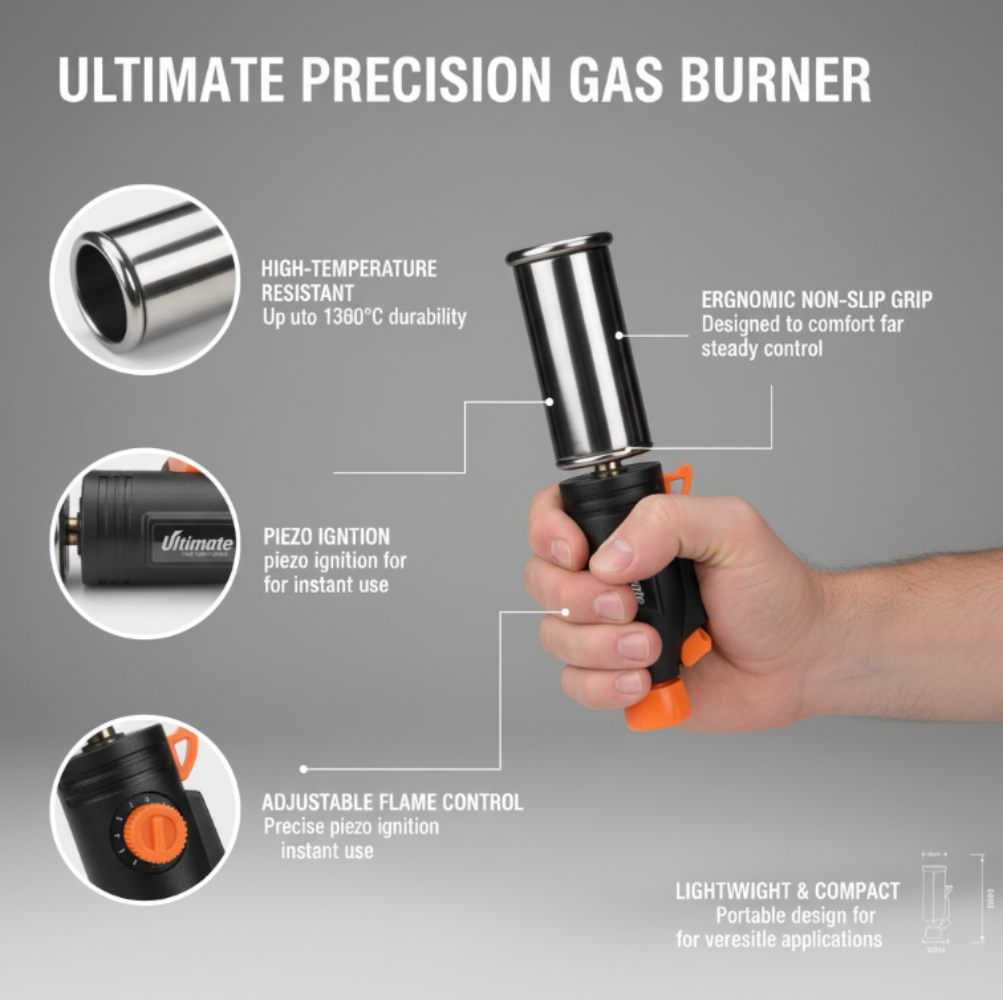 Portable Metal Butane Gas Torc - Camping Cooking Flame recensione e prezzo