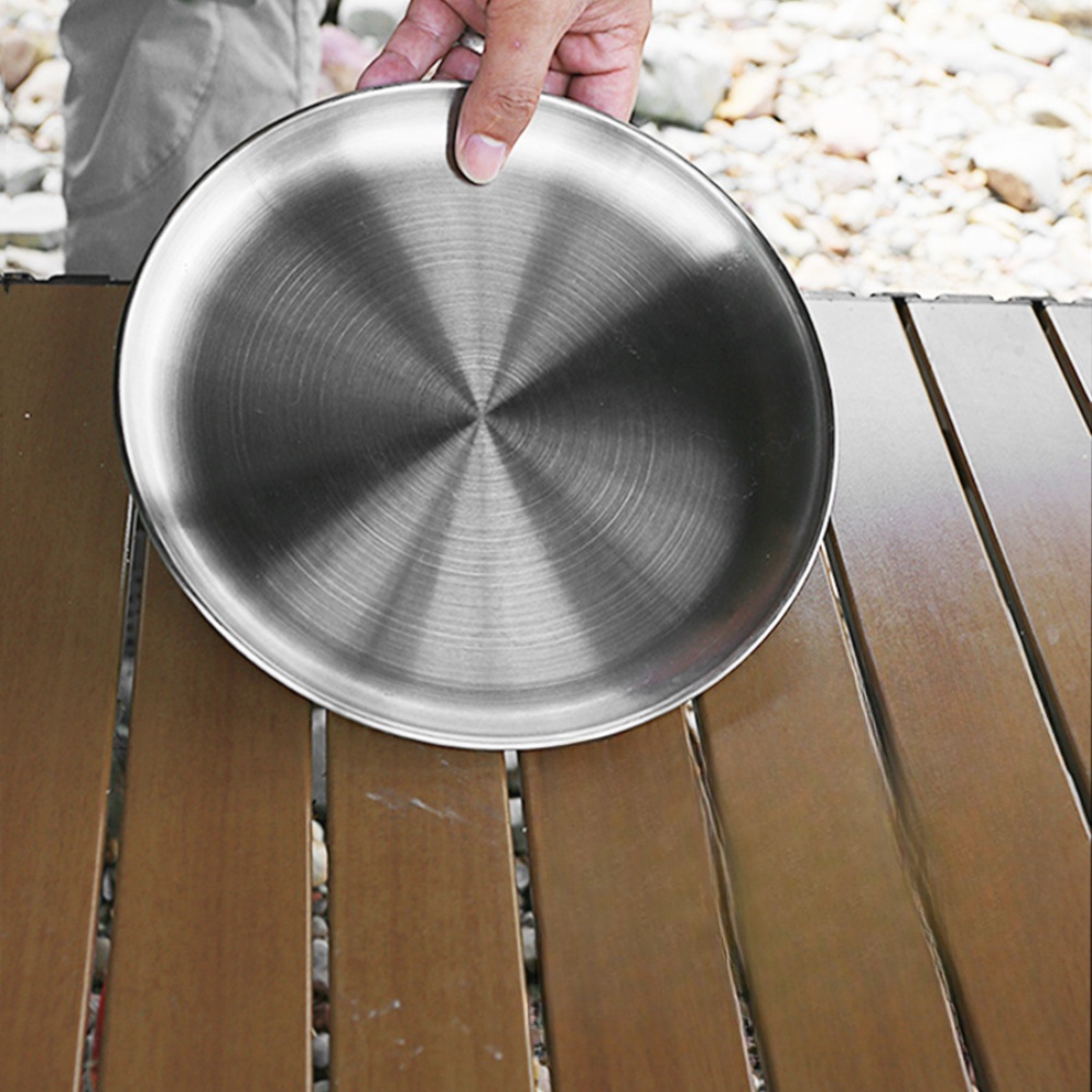 1 PCS  Stainless Steel  Plates - Camping Cooking Plate recensione e prezzo