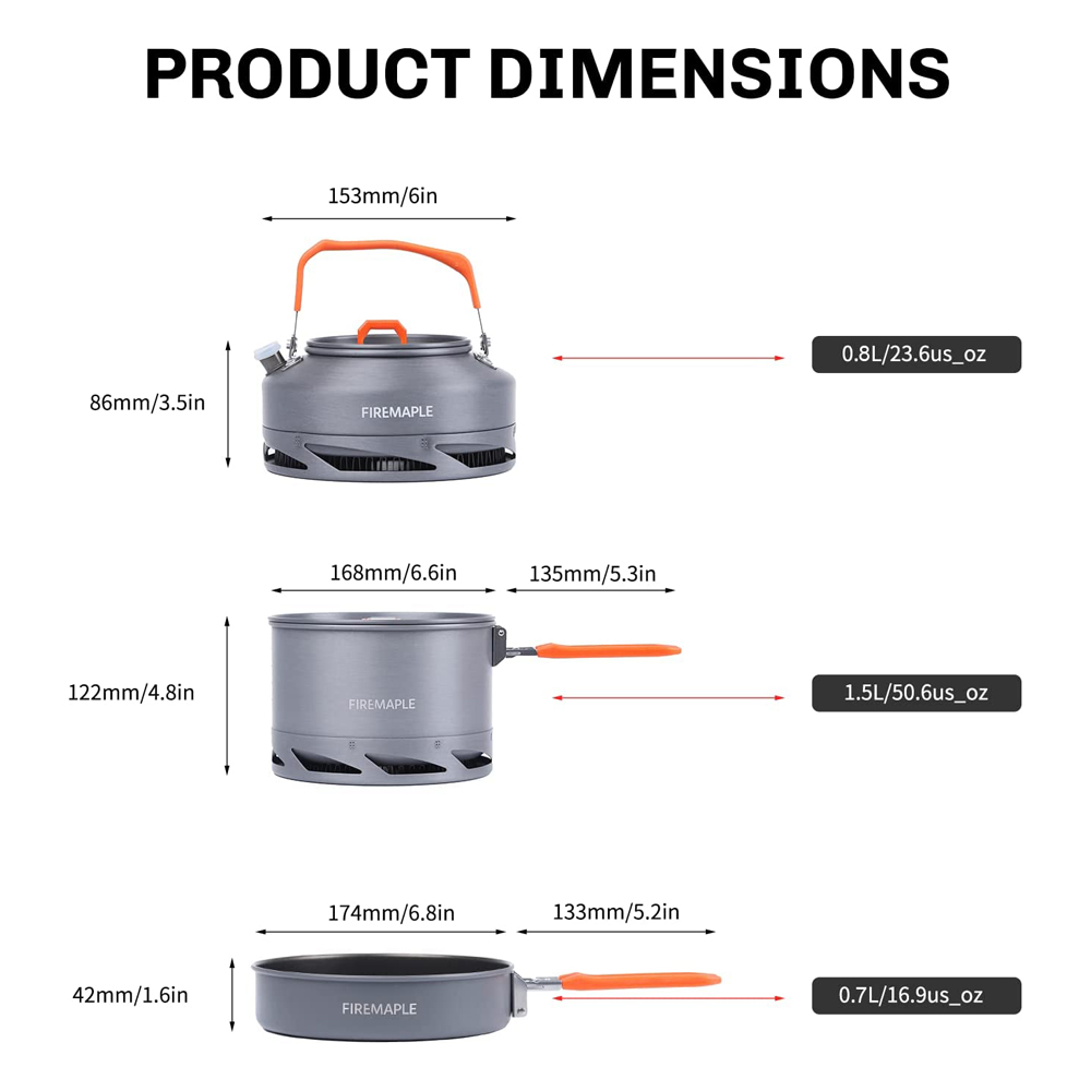 Fire Maple Camping Cookware Ut - Camping Cooking Kit recensione e prezzo