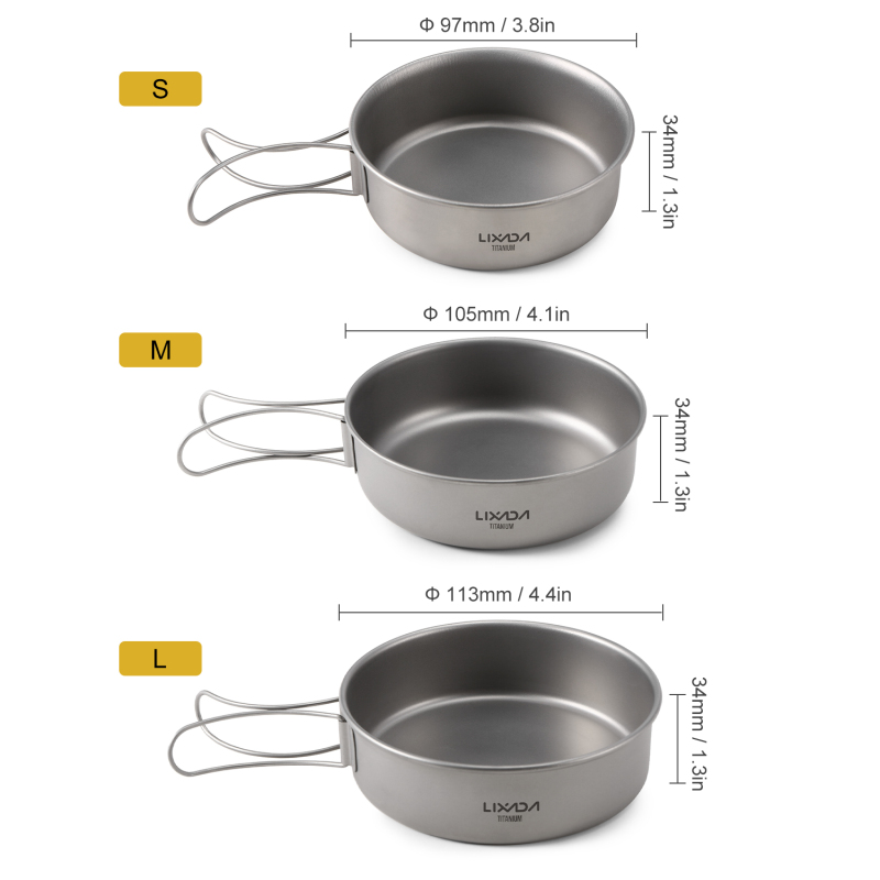 Lixada Titanium Bowls Ultralig - Mess Kit Titanium recensione e prezzo