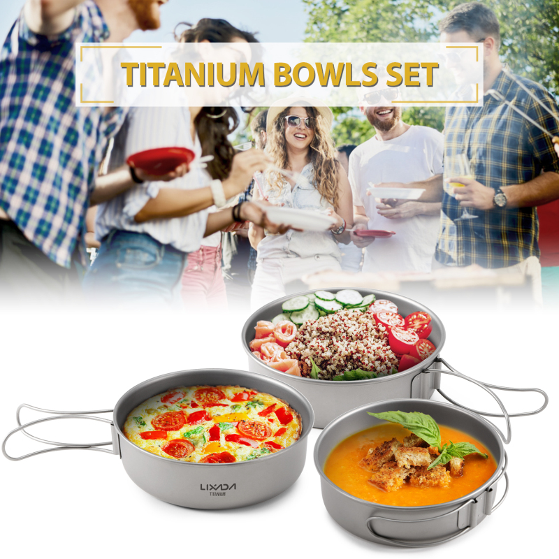 Lixada Titanium Bowls Ultralig - Mess Kit Titanium recensione e prezzo