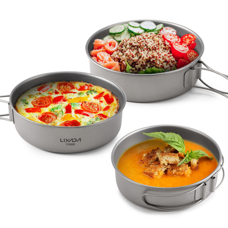 Lixada Titanium Bowls Ultralig - Mess Kit Titanium recensione e prezzo