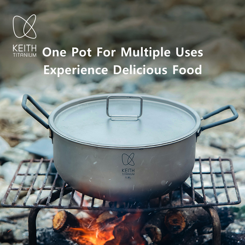 KEITH 1.8L Pure Titanium Cooki - Camping Cooking Pot recensione e prezzo